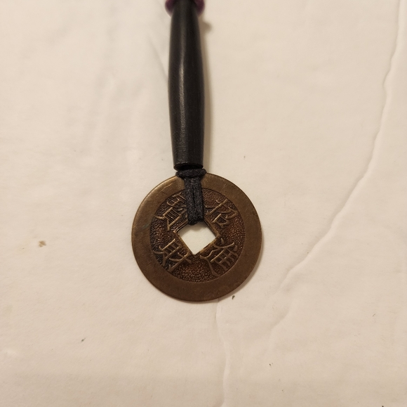 Treska Bronze Coin Chinese Hanzi Amulet Necklace - Picture 4 of 5